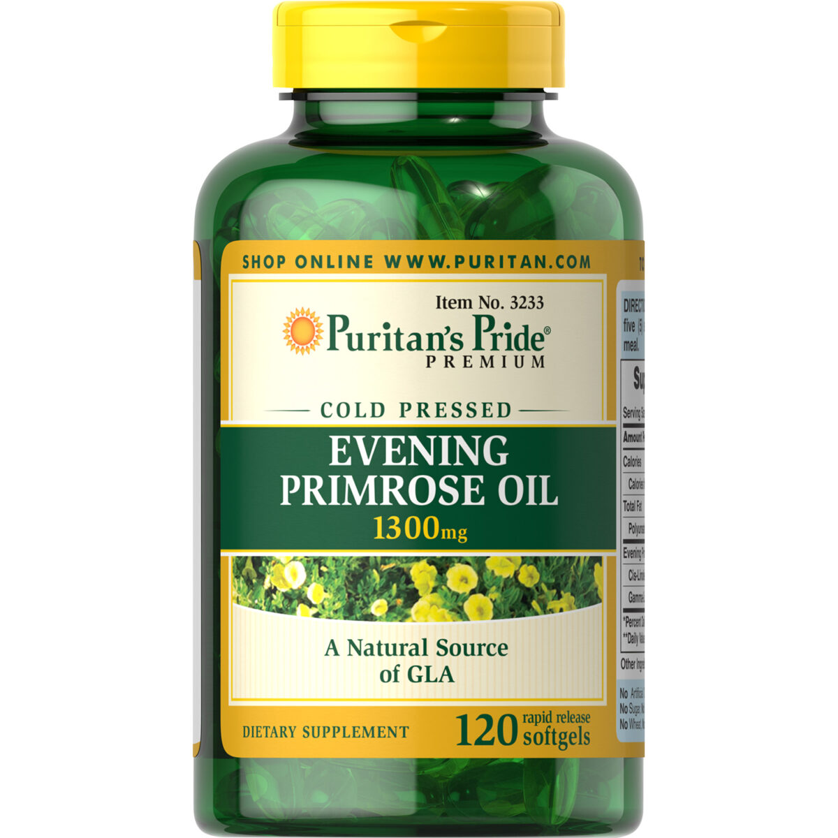 ⁦Puritans Pride - Evening primrose oil⁩ - الصورة ⁦1⁩